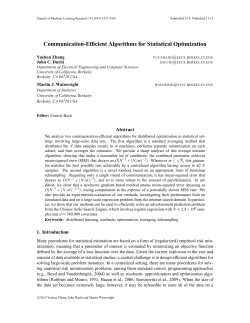 Communication-Efficient Algorithms for Statistical Optimization