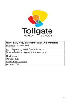 Safeguarding Policy - Tollgate Primary School
