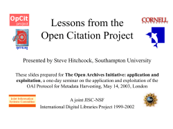From eprint archives to open archives and OAI