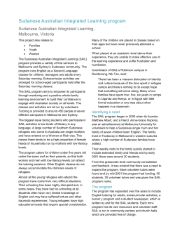 Sudanese Australian Integrated Learning program