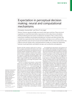 Expectation in perceptual decision making: neural