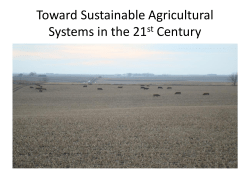 Toward Sustainable Agricultural Systems in the 21st Century