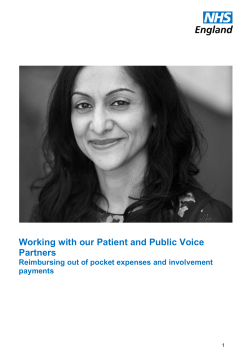 Patient and Public Voice Expenses policy