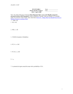 ECO 251 FORMULA LIST
