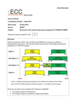 Discussion of the optimal duplex gap arrangement for SAB