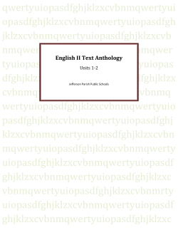 English II Text Anthology (Student Copy)