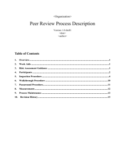 Sample Peer Review Process