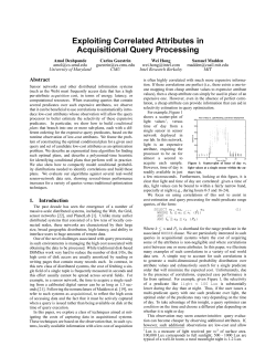 Exploiting Correlated Attributes in Acquisitional Query Processing