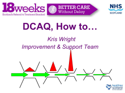 DCAQ, How to… - Quality Improvement Hub