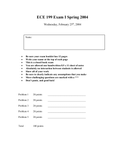 ECE 199 Exam I Spring 2004