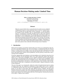 Human Decision-Making under Limited Time