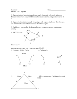 Chapter 5 1. Suppose that you know that each interior angle of a