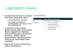 Legislation