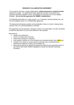 Simple Collaboration Agreement (non-NHMRC)