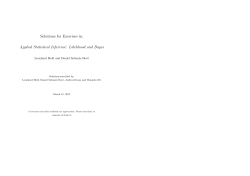 Solutions for Exercises in: Applied Statistical Inference