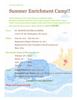 Summer Camp 2017 Flyer