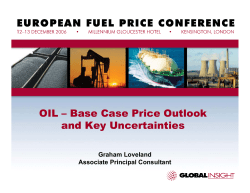 OIL – Base Case Price Outlook and Key Uncertainties