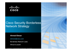 Cisco Security Borderless Network Strategy