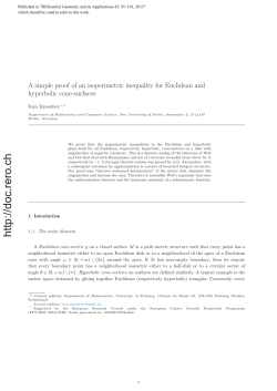 A simple proof of an isoperimetric inequality for