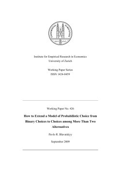 How to Extend a Model of Probabilistic Choice from Binary Choices