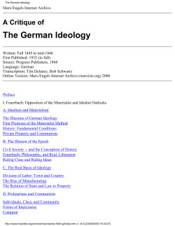 The German Ideology - Marxists Internet Archive