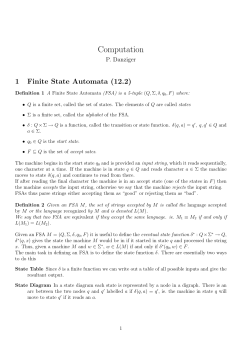 Computation - Department of Computer Science