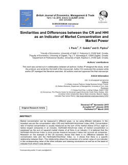 Similarities and Differences between the CR and HHI as an Indicator