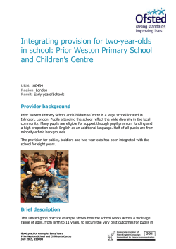 Prior Weston Primary School and Children`s Centre: good