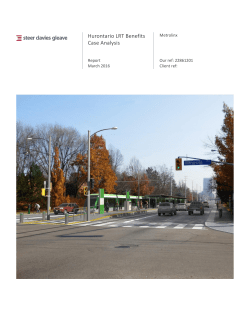 Hurontario LRT Benefits Case Analysis