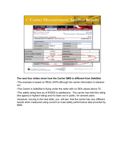 The next four slides show how the Carrier SMS is different from