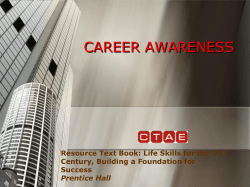 CAREER AWARENESS Sixth Grade