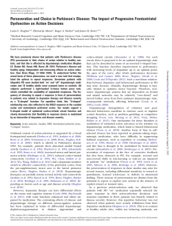 Perseveration and Choice in Parkinson`s Disease