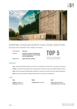 SPARTAN STADIUM NORTH END ZONE ADDITION