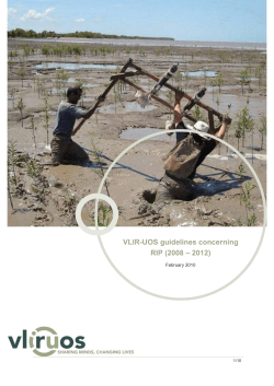 General budget plan for the Research Initiatives - VLIR-UOS