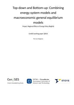 Top-down and Bottom-up: Combining energy system models and