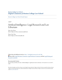 Artificial Intelligence: Legal Research and Law Librarians