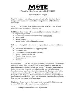Personal Choice Project Schedule