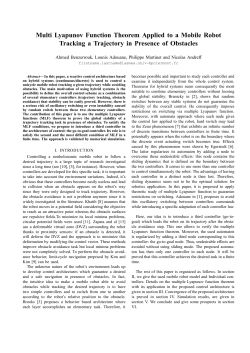 Multi Lyapunov Function Theorem Applied to a Mobile