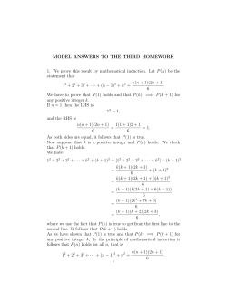 MODEL ANSWERS TO THE THIRD HOMEWORK 1. We prove this