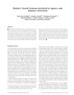 Distinct Neural Systems Involved in Agency and Animacy Detection