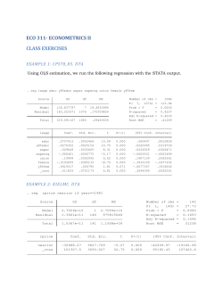eco 311- econometrics ii