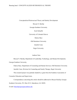 Conceptualized Heterosexual Theory and Identity Development