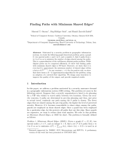 Finding Paths with Minimum Shared Edges⋆
