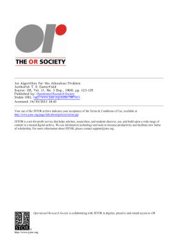 An Algorithm for the Allocation Problem