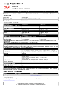 Energy Price Fact Sheet