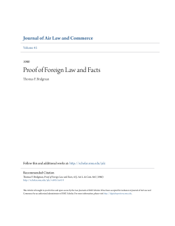 Proof of Foreign Law and Facts