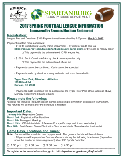 Flag Football League Info form