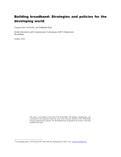 Building broadband: Strategies and policies for the developing world