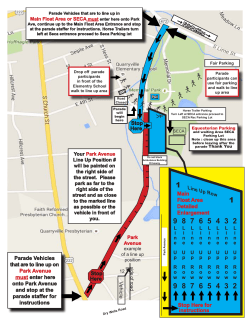 Parade Vehicles that are to line up on Park Avenue must enter here