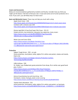 Covers and Accessories Below are recommendations gathered by
